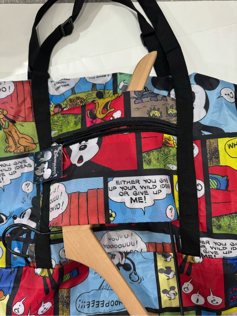 Disneyland NWT Paris Mickey Retro Comic-Print Travel Duffle Bag - Multicolor - Picture 11 of 11